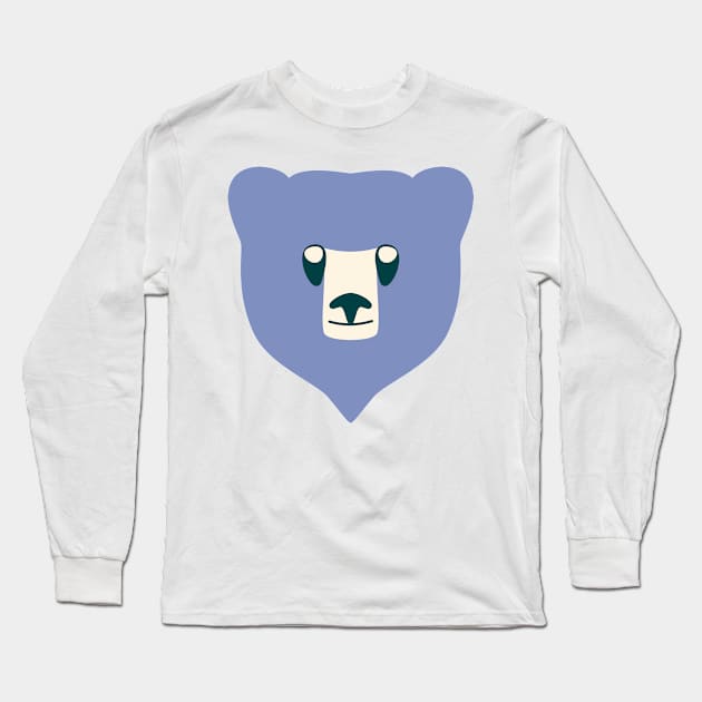 Baby Bear (Blue) Long Sleeve T-Shirt by Cascade Patterns